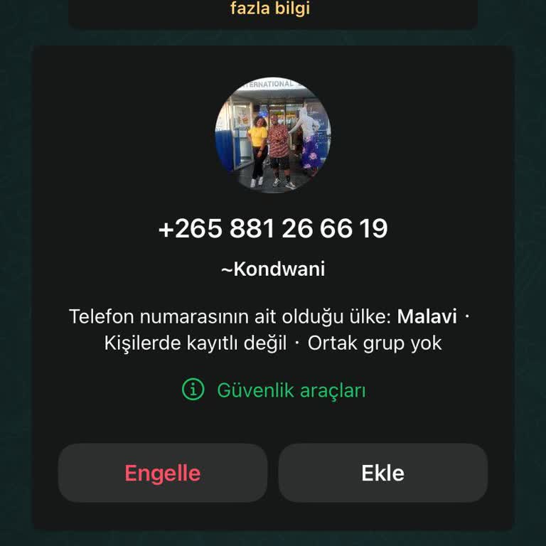 WhatsApp'a Gelen Şüpheli Mesaj