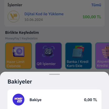 MoneyPay Digital Kod Yükleme Sorunu