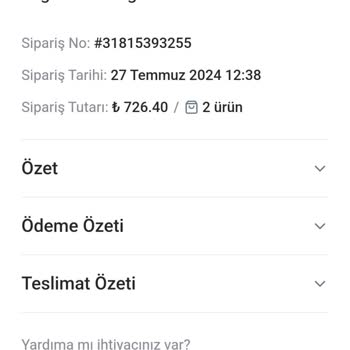 Ebsumu Yanlış Ürün Gönderildi