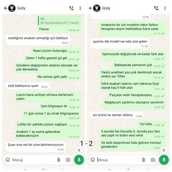 İzoly Garanti Alt Model Kullanılan Parça