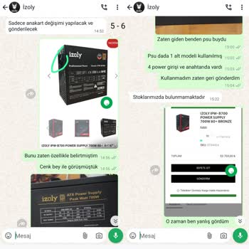 İzoly Garanti Alt Model Kullanılan Parça
