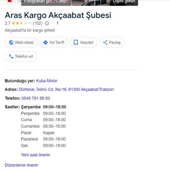 Aras Kargo Çalışma Saati Taahhütlerine Uymuyor.
