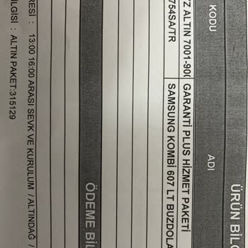 Samsung Kutup Pazarlama Ve Ticaret A. Ş. Buzdolabımızı Tamir Etmiyor