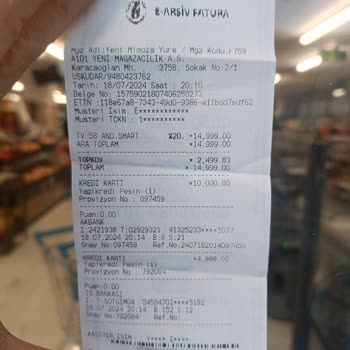 A101 Toshiba TV Sipariş Hakkında İlgi Alaka Yok