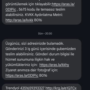 Aras Kargo Kargomu Teslim Etmiyorlar