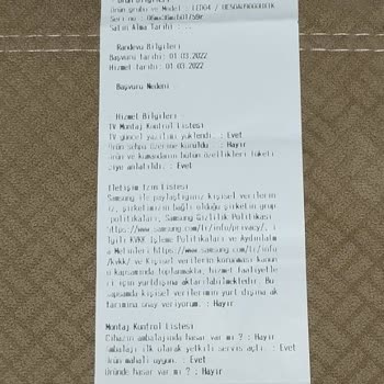Samsung UE50AU9000UXTK Ekran Karardı