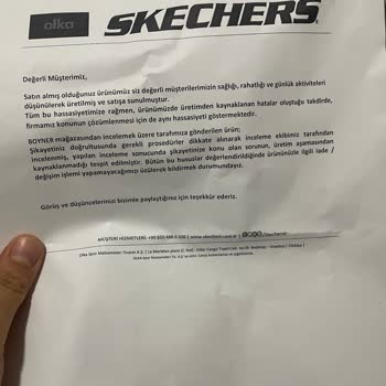 Skechers Firma Ürünün Arkasında Durmalı