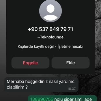 Teknolounge İade Talebime Cevap Verilmedi Ve Engellendim