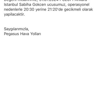 Pegasus Almatı-İstanbul Rötarı Sebebiyle 6 Saat Yerine 18 Saat Uçuş