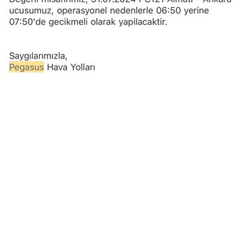 Pegasus Almatı-İstanbul Rötarı Sebebiyle 6 Saat Yerine 18 Saat Uçuş