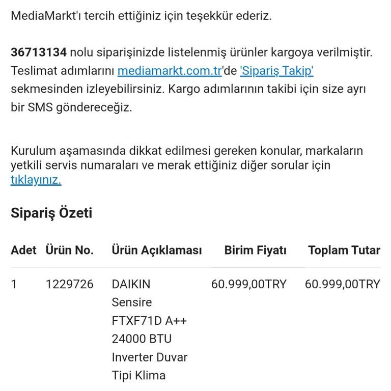 Daikin Ve Media Markt Pişmanlığı