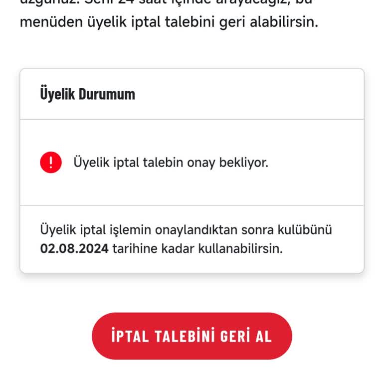 MACfit (İzmir) 1 Haftadır Üyelik İptalim Onay Bekliyor