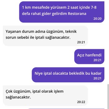 Getir Yemek Sorumsuzluğu