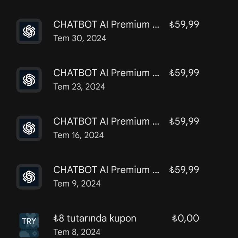 Chatgpt Her Bir Soruda 60 TL Paramı Almış Bilgi Dahi Vermemiştir.