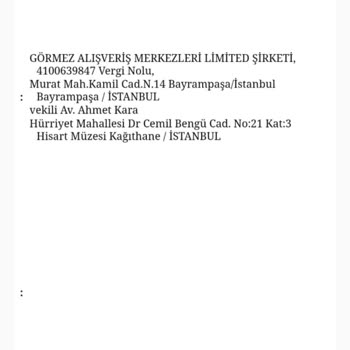 Görmez AVM Ödediğim Tutar Kayboldu