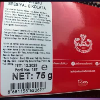 Şekerci Cafer Erol Son Kullanma Tarihi Geçmiş Ürün