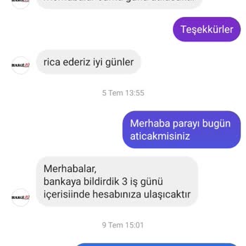 Hakke Giyim Hakke Para İadesi Gelmiyor