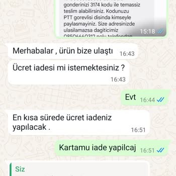 Hakke Giyim Hakke Para İadesi Gelmiyor