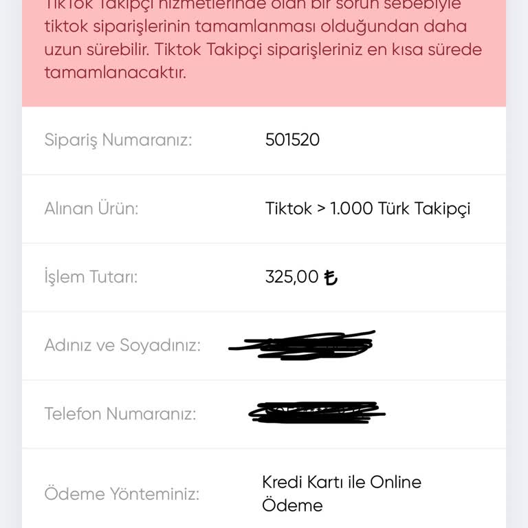 Takipçi Budur Sipariş Edilen Takipçi Gelmedi