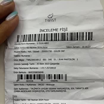 Twist İlgisizlik Ve Kalite Problemi: Jean Pantolonumun Zımbası Düştü!