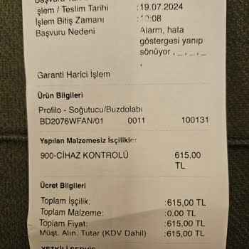 Profilo Buzdolabı Ücretli Değişim Sıkıntısı