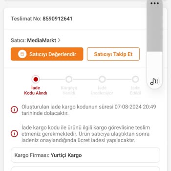 Trendyol Media Markt Yanlış Kargo Yanlış Ürün Sıfır Destek