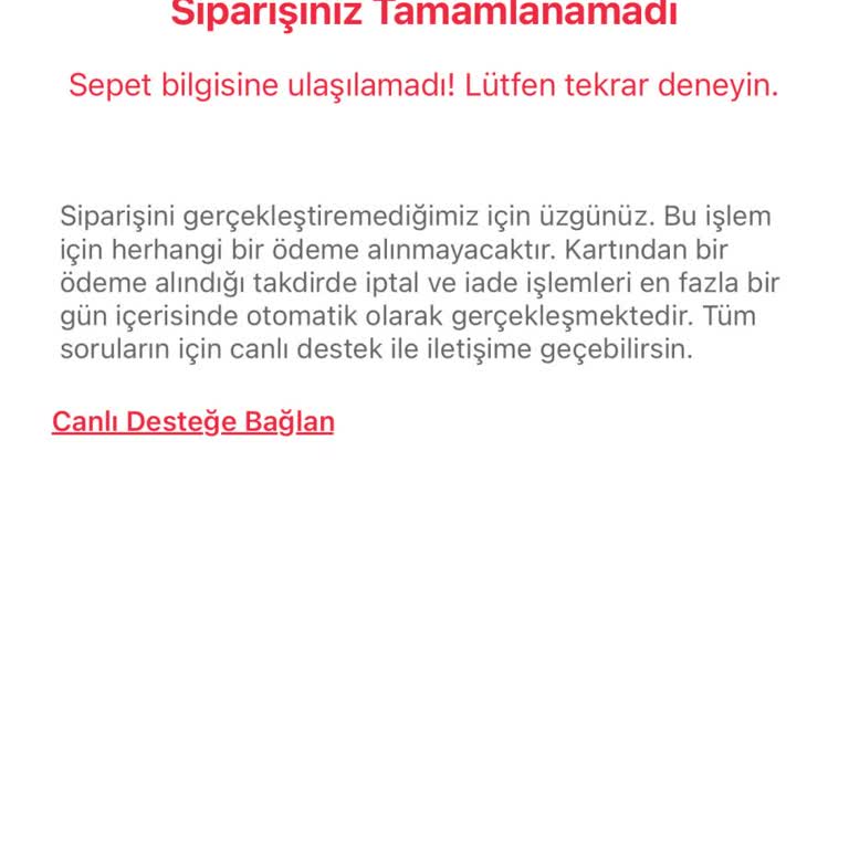 Tıkla Gelsin Gerçekleşmeyen İşlemlerin İade Sorunu