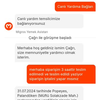 Migros Yemek Teslim Edildi Yazdığı Halde Teslim Edilmedi