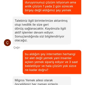 Migros Yemek Teslim Edildi Yazdığı Halde Teslim Edilmedi