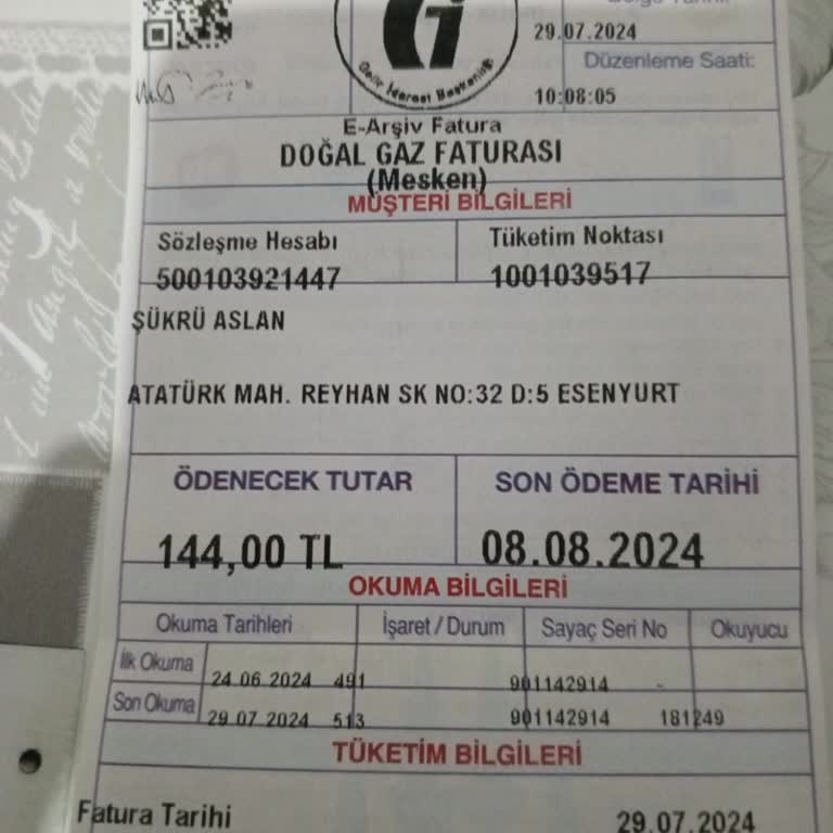 İBB - İstanbul Büyükşehir Belediyesi Doğal Gaz Faturama İtiraz