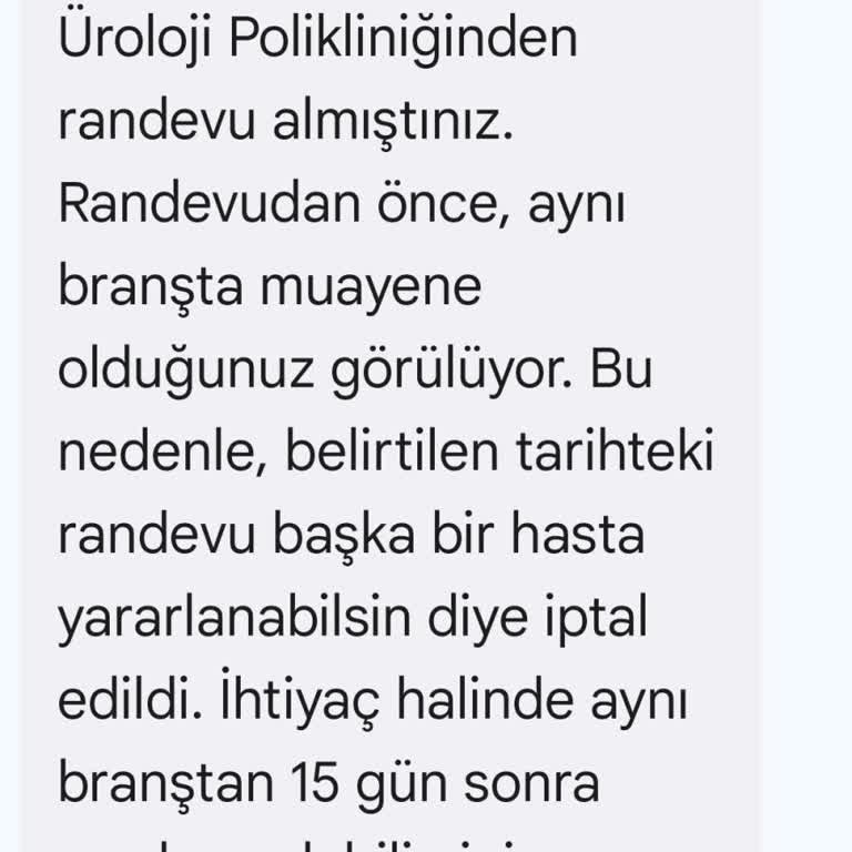 MHRS - 182 Randevu İptali Ve Ağrılı Bekleyiş