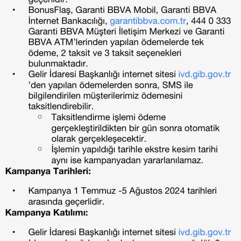 Garanti BBVA MTV Taksit Problemi