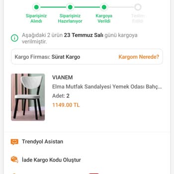 Sürat Kargo ( Altınyol Ddm ) Kargo Gelmiyor