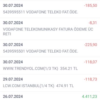 Vodafone Bende Fazla Para Aldı