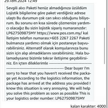 Amazon Teslim Edilmeyen Sipariş Ve İletişim Sorunları