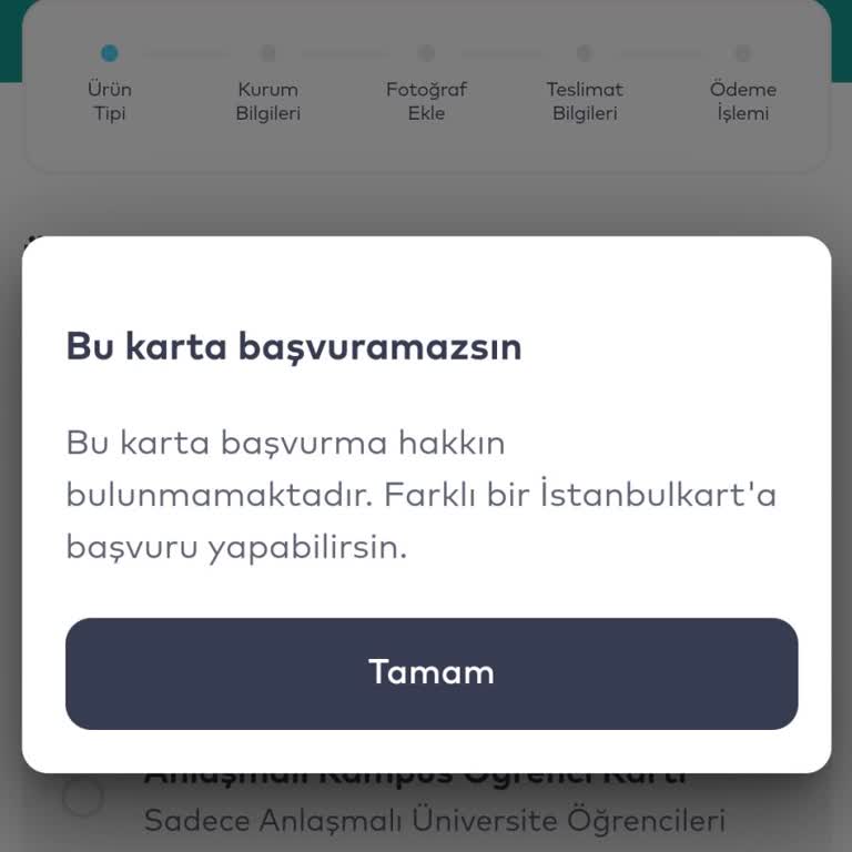 İBB Öğrenci Kartı Başvuru Reddi
