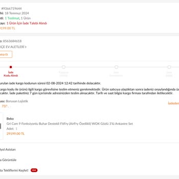 Borusan Lojistik Gitmeyen İade HKK