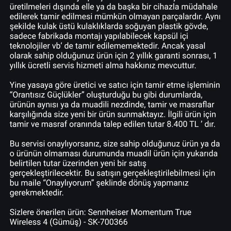 Sennheiser Momentum Kulaklıkların Sürekli Arızalanması Ve Hizmet Sorunu