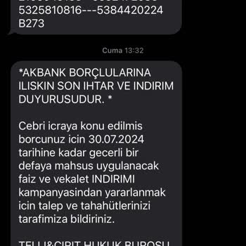 Akbank Hukuk Bürosu Personeli Bağırarak Telefonu Suratıma Kapattı