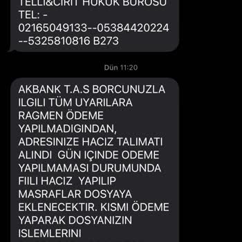 Akbank Hukuk Bürosu Personeli Bağırarak Telefonu Suratıma Kapattı