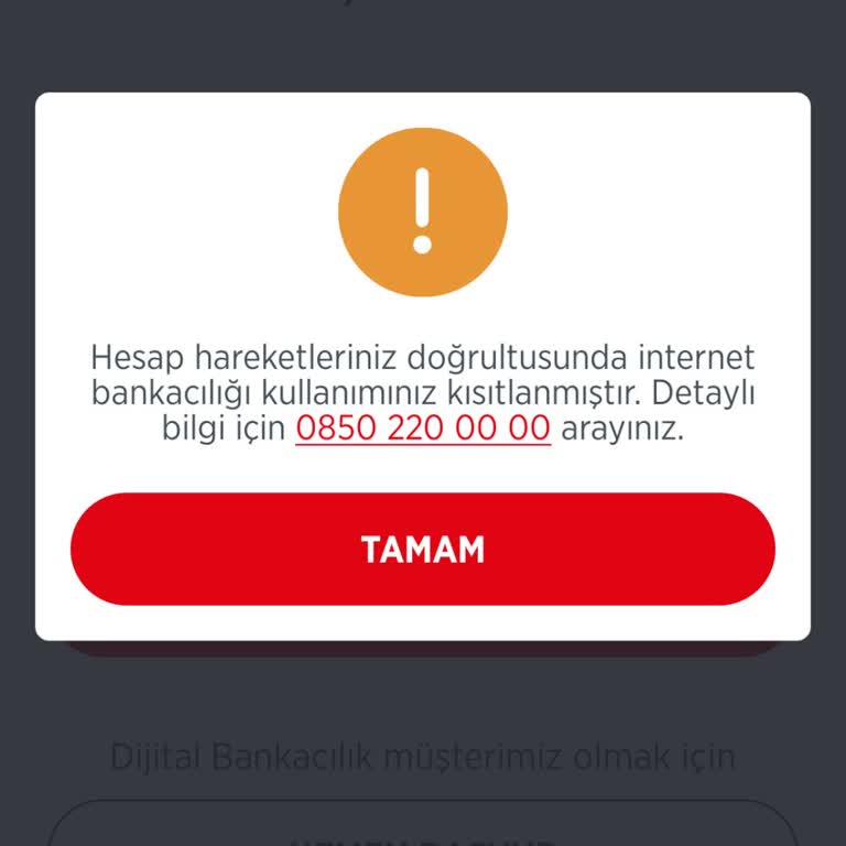 Ziraat Bankası Mobil Hesap Kısıtlanması