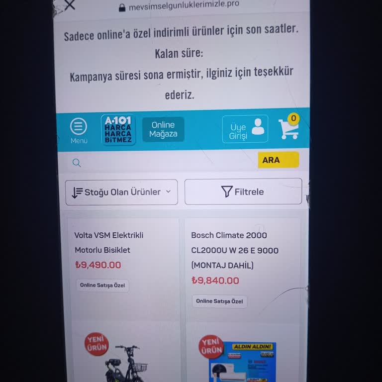 Mevsimselgunluklerimizle.pro Yanıltıcı Hesapla A101 Reklamı