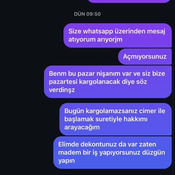 Organizasyon Hediyeliklerim Şikayet