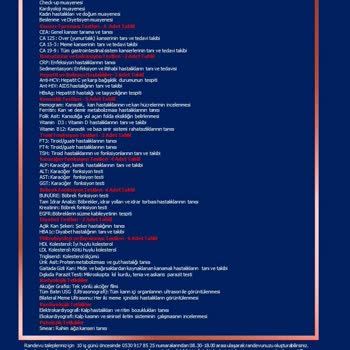 İstanbul Aydın Üniversitesi VM Medical Park Hastanesi Check Up Birimi Aldatıcı