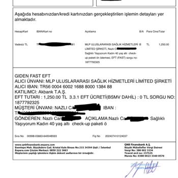 İstanbul Aydın Üniversitesi VM Medical Park Hastanesi Check Up Birimi Aldatıcı