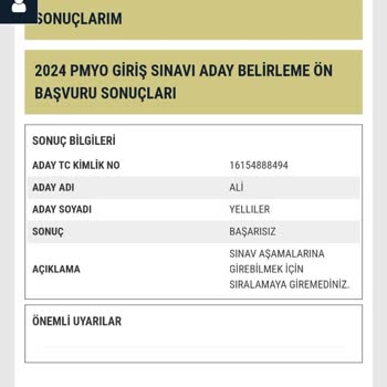 Pmyo Başvuru Red Edilmesi