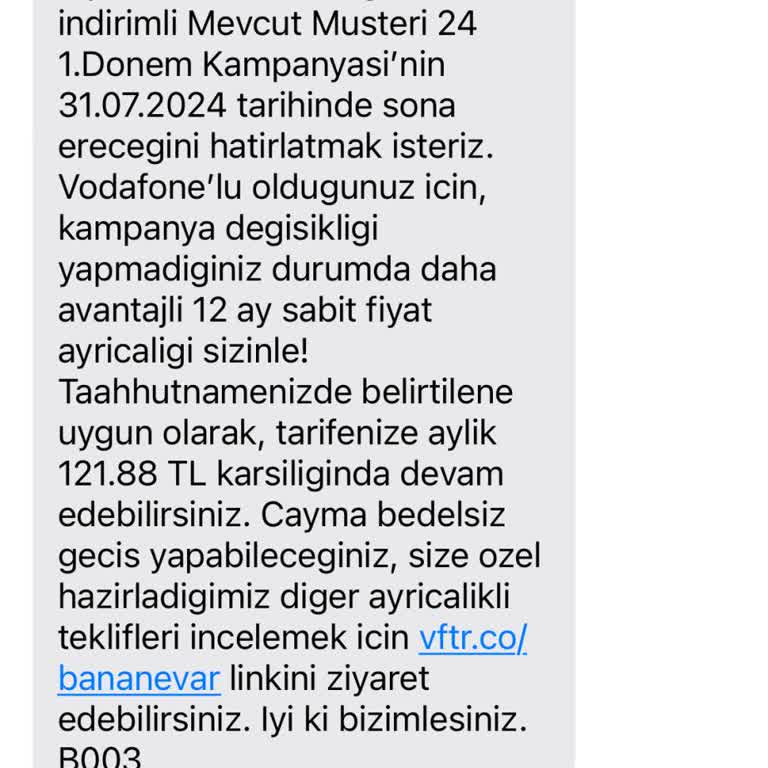Vodafone Verdiği Hakkı Vermediğini İddia Ediyor!