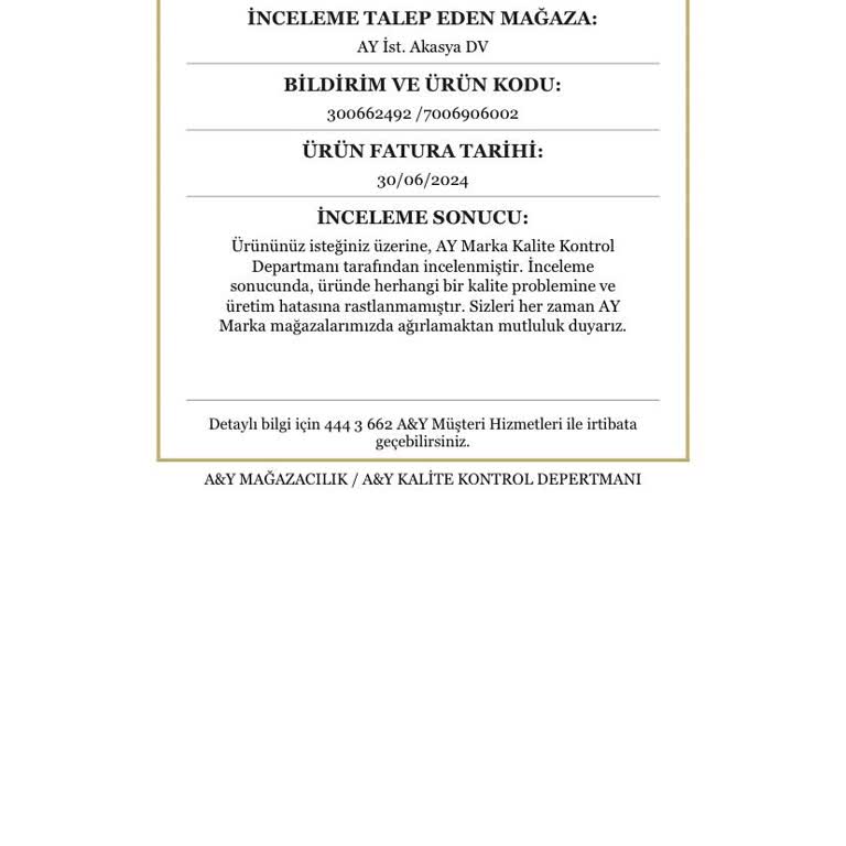 Divarese Hatalı Dikişi Olan Ayakkabının İadesi