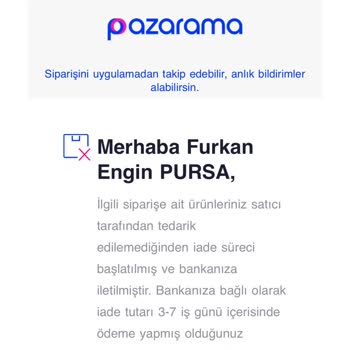Pazarama Kampanyalı Ürünün İptali Ve Fiyat Güncellemesiyle Mağduriyet