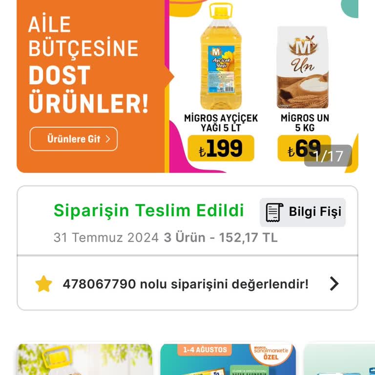 Migros Sanal Market Teslim Etmediği Halde Teslim Edildi Gösteriyor